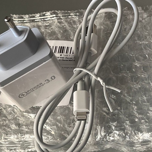 Charger set 3.0 USB & USB-C PD 20W with Lightning cable for iPhone new