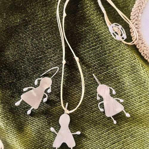 Handmade Family Jewelry Set (Necklace & Earrings)