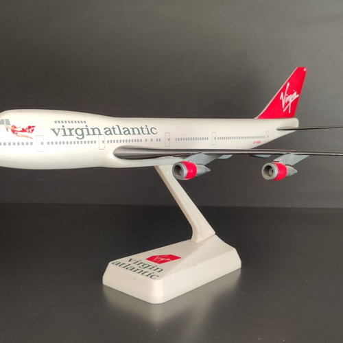 Virgin Atlantic Airplane Model with Stand 27cm like new