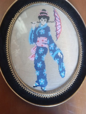 Vintage oval embroidery frame