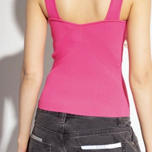 Rag & Bone Pink Fuchsia Ribbed-Knit Tank Top new, size M