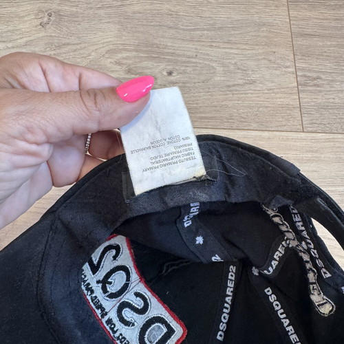 Dsquared2 DSQ2 Black Distressed Baseball Cap Hat used