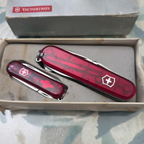 Victorinox Swiss Champ Swiss Army Knife and Mini Knife Pack used