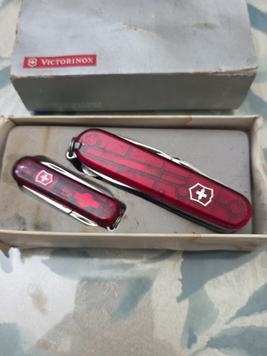 Victorinox Swiss Champ Swiss Army Knife and Mini Knife Pack used