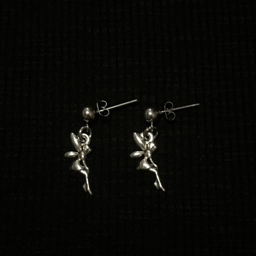 Fairy earrings handmade from scratch, silver, new