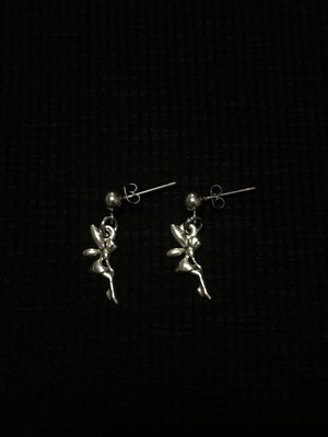Fairy earrings handmade from scratch, silver, new
