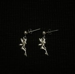Fairy earrings handmade from scratch, silver, new