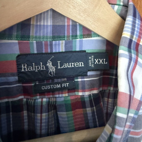 Ralph Lauren men's cotton short-sleeve shirt custom fit XXL like new