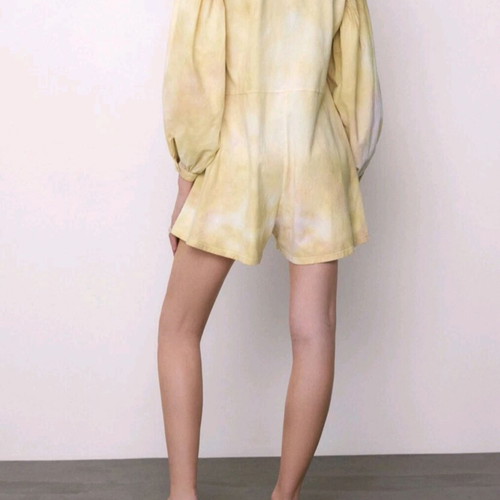Zara Tie Dye Playsuit long sleeves size M like new