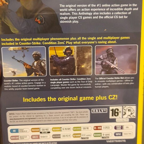 Countet Strike 1 like new, complete set for PC