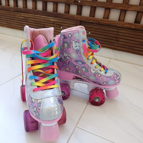 Byox Quad Rollers adjustable size 31-34 like new, kids