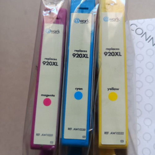 Ink cartridges 920XL set of 3 colors @work new