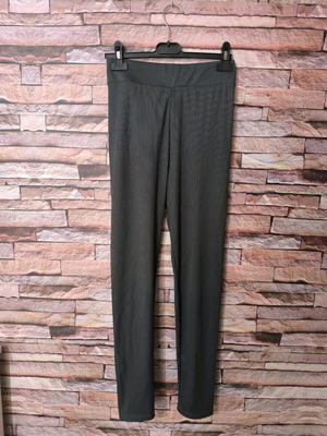 Ribbed high-waist leggings Pink Woman like new, grey with elastic waist