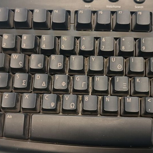 Microsoft keyboard with cable used, black