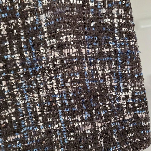 Mod Style skirt used, wool mini with silver thread