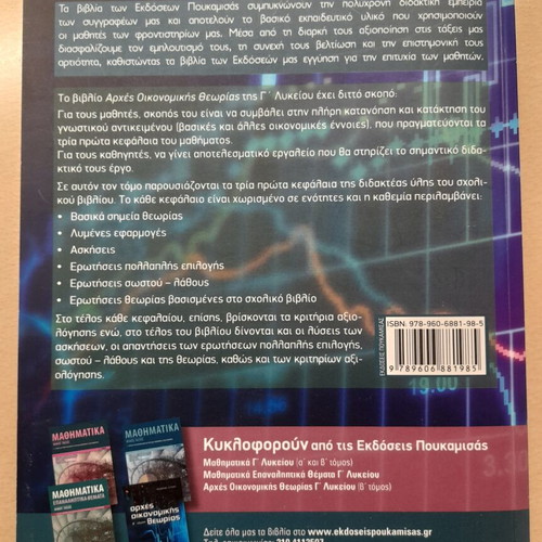 School Textbook Poukamisas Principles of Economic Theory Grade 3 Lyceum like new