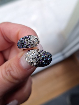 Swarovski ring size 52 like new, blue and white