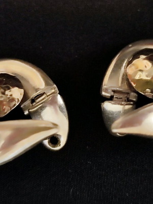 Women's earrings made of 925 silver and 14K gold new