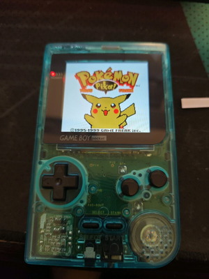 Game Boy Pocket Clear Blue with IPS Screen like new