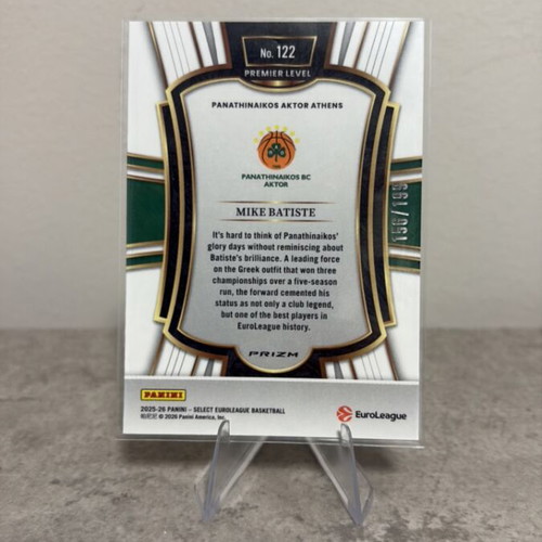 Mike Batiste 2025-26 Panini Select EuroLeague Red /199 Premier Level card