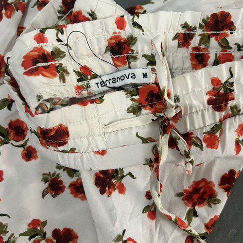 Floral pants beige Terranova like new, comfortable and airy