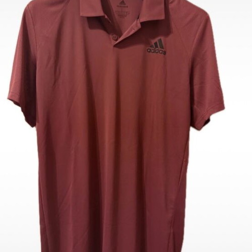 Adidas burgundy tennis polo shirt large like new