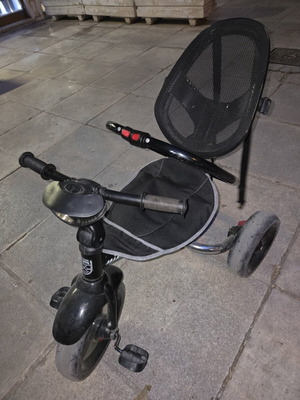 KikkaBoo Nikki 2020 Folding Tricycle used with Canopy and Handle Black Melange