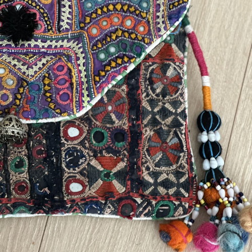 Boho Ethnic Crossbody Bag and Clutch with Embroidery like new