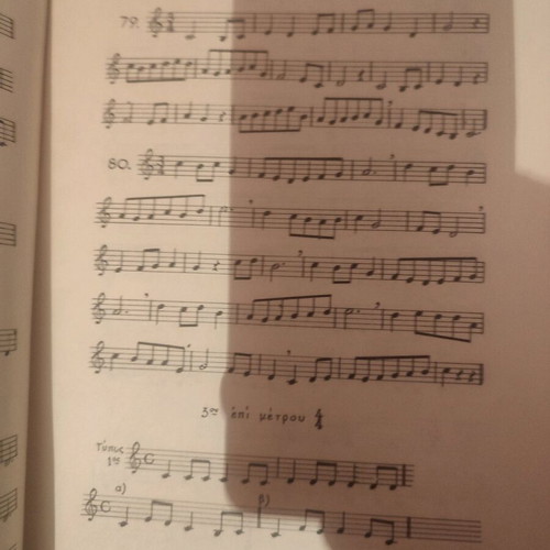 Piano music learning book used with melodic exercises and song sheet music