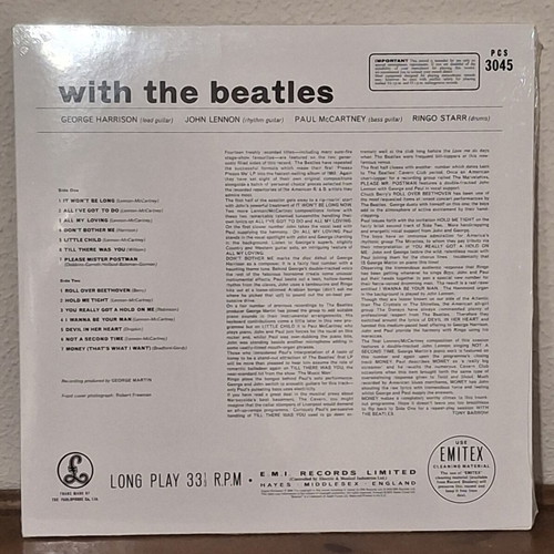 The Beatles With The Beatles Vinyl LP 2012 180g Remastered sealed