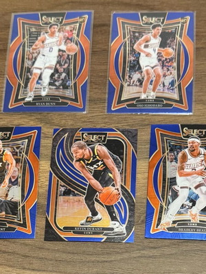 Комплект от 5 карти Panini Select Basketball 2024-25 Phoenix Suns, като нови