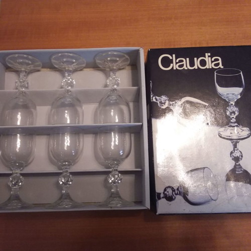Crystal glasses new, set of 6