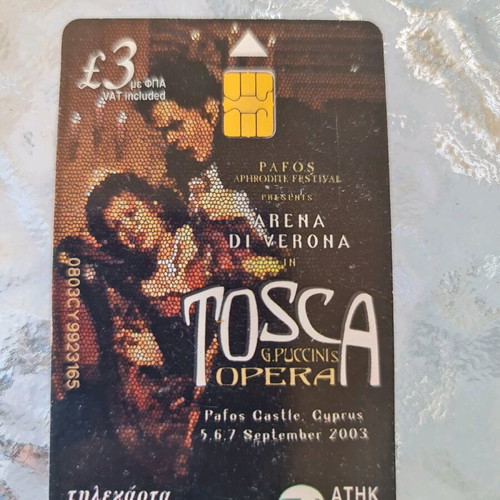 Tosca G.Puccinis opera collectible telecard used