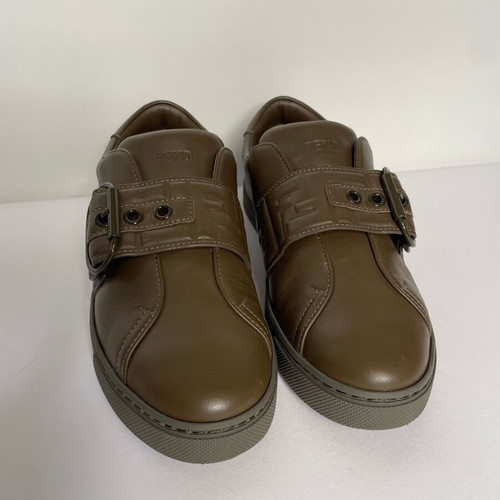 Fendi sneakers like new, size 37, leather, khaki