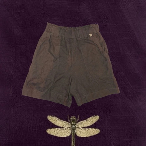 Attrattivo shorts used, brown linen and cotton, size XS
