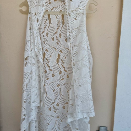 White lace beach kaftan Pink Woman like new, size M