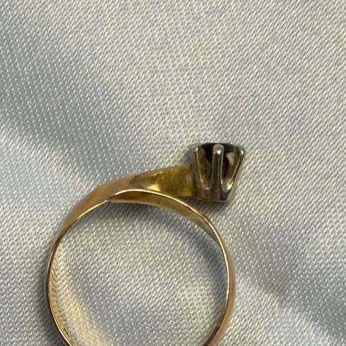 Garnet ring 14 ct used, size 54