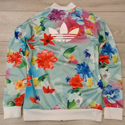 Adidas Originals Floral Full-Zip Jacket used, multicolor