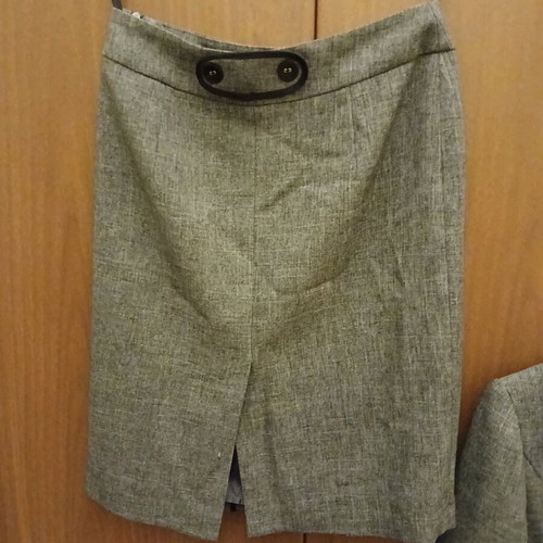 Set jacket, skirt and pants gray, size 38, like new