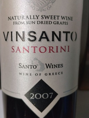 Vinsanto Santo Wines 2007 New Sweet Wine from Santorini 500ml