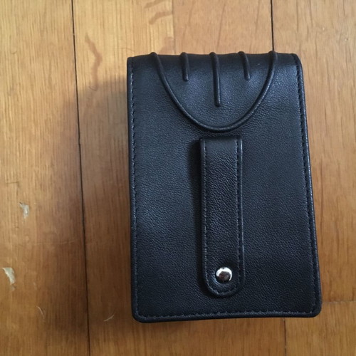 Spirit of St. Louis leather cigarette case and lighter new, black
