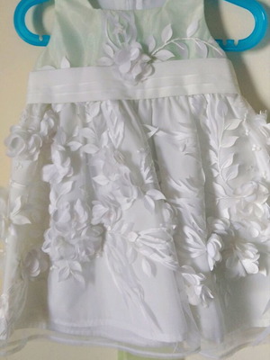 Baptism Dress New from Tulle with Flowers and Satin with Bolero