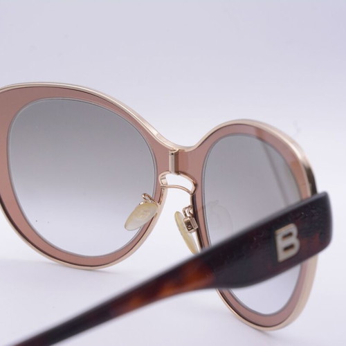 Balenciaga BA 2 72F Oversize Sunglasses Burgundy Gray Gradient New