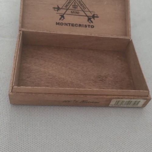 Montecristo empty wooden cigar box for 50 cigars used