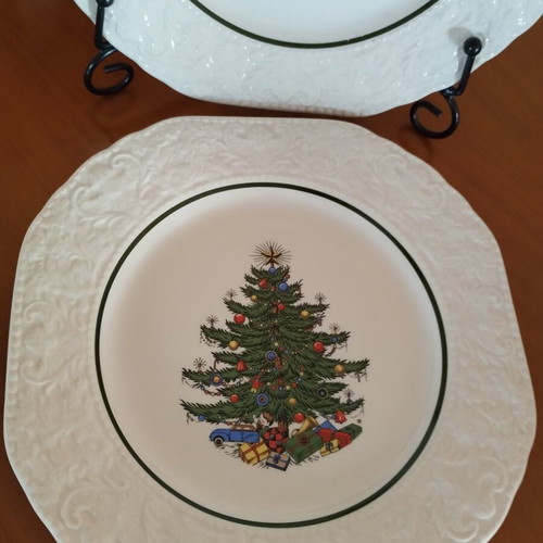 English porcelain plates set of two, new, 21×21 cm