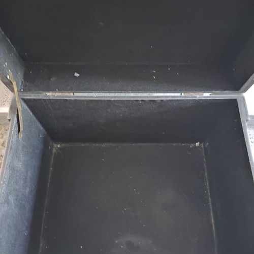 Industrial style wooden and metal chest like new