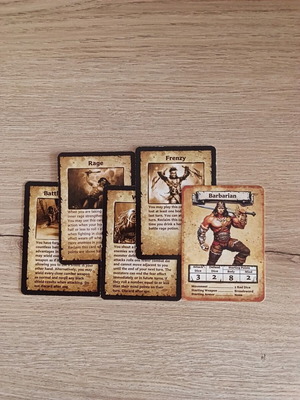 HeroQuest Barbarian Hero expansion like new with 4 skill cards