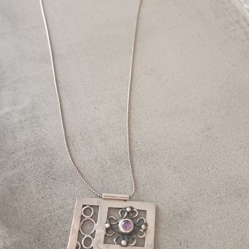 Silver handmade pendant used without hallmark