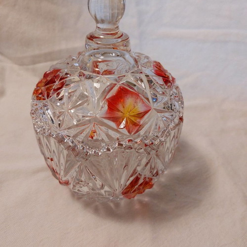 Crystal fondantière very old used, size 22×15 cm
