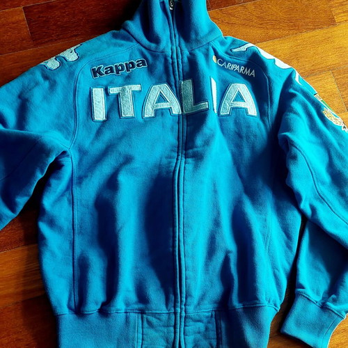 Italia Capriparma Rugby National Team Blue Sweatshirt Jacket, Slightly Used, Small